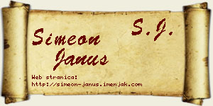 Simeon Janus vizit kartica